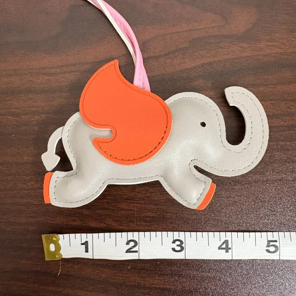Elephant Bag Charm Dumbo Pegasus Bag Charm Grey/Orange/Pink New